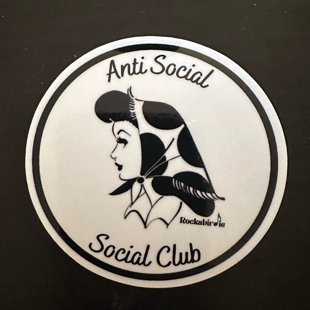 Rockabirdie Sticker Anti Social Social Club